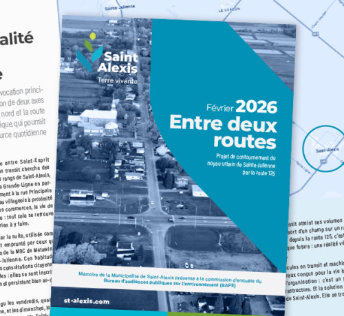 Dépôt d'un mémoire au BAPE > projet de contournement de Sainte-Julienne par la route 125