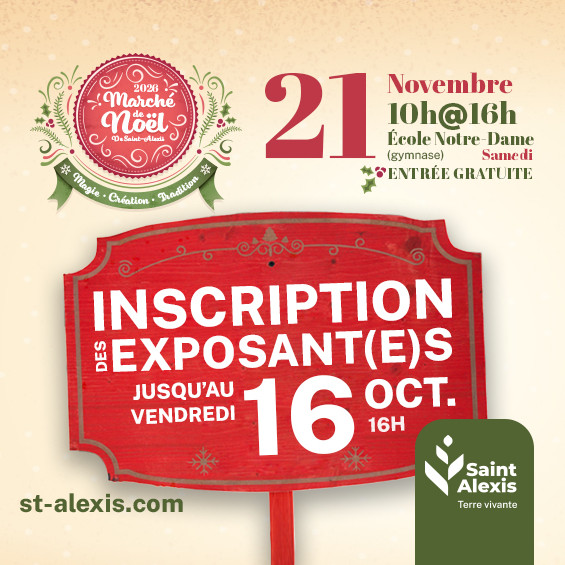 Inscription • Marché de Noël 2026