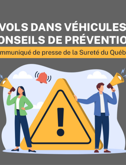 Vols dans véhicules - Conseils de prévention