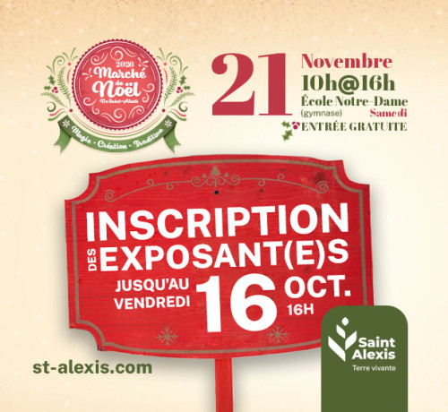 Inscription • Marché de Noël 2026